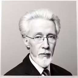 an older man in glasses and a tie