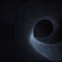 a tunnel that has been carved into the wall