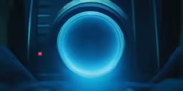 an external speaker with a large glow in it