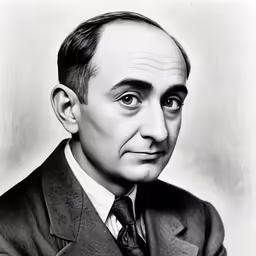 an old black and white photo of a man in a suit