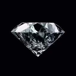 a diamond with very low light and no visible shadow