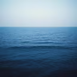 some blue water with a sky and a few birds