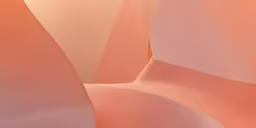 some very strange shapes in a large room