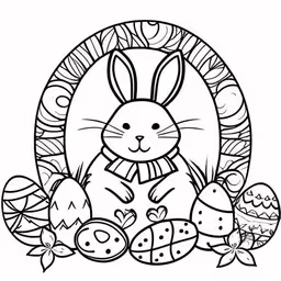 an easter bunny with a frame in the middle of it
