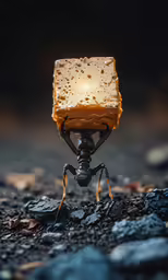 a photo of an anteater holding on to a light in its legs