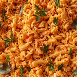 a delicious dish, filled with pasta and garnished with herbs