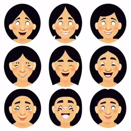 several images of a woman