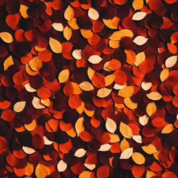 the ground is full of many different colors and shapes