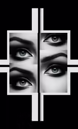 four square images are shown in black and white