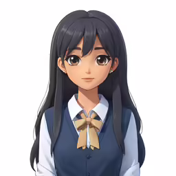 an anime girl in school uniform