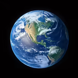 the earth from space as seen by a satellite satellite camera