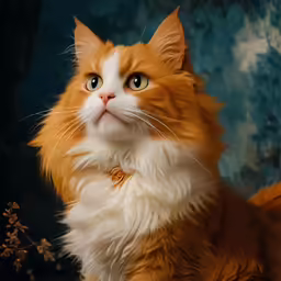 a close up of a cat with a cat collar