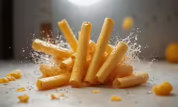 a pile of some sort of fries with water droplets