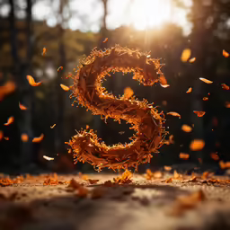 a photo taken with leaves falling from a tree