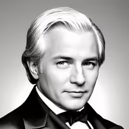 a man with a tuxedo on and bow tie on