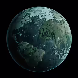 the earth showing the many layers of water