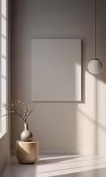 a vase filled with flowers in front of a white wall