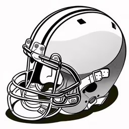 a helmet in black and white with a skull on it,a football helmet with a helmet on it,an old school football helmet is shown,a football helmet and a ball with a skull inside,a football helmet with a bell on it