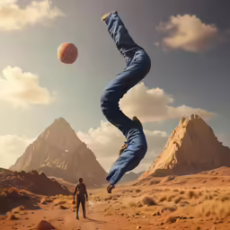 a person in the middle of a leap holding a basketball