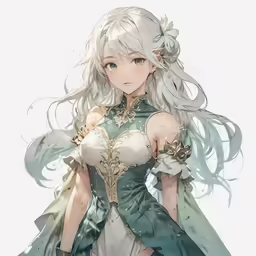 a cartoon anime girl holding onto a sword