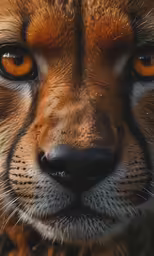 an animal with yellow eyes is looking at the camera