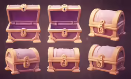 some of the trunks in the box are pink