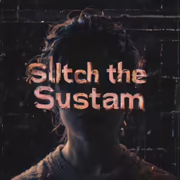 a person in the background with the words, sitch the sustam