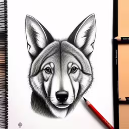 a sketch of a dog