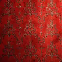 the top part of a wall that is very red
