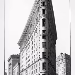 an old building with very big buildings on the top