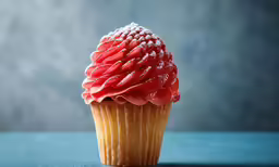 a cupcake with a frosting sprinkles on top