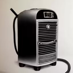 a very nice looking space heater sitting on top of a white surface