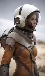 a female character from star wars, with a helmet on her head