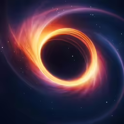a ring of fire spinning in the middle of a space