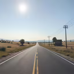 an empty highway in the middle of nowhere