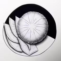 an art work with a large flower on the side of it