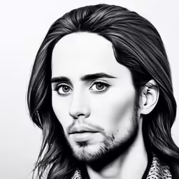 a man with long hair and wearing a shirt