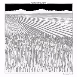 an image of a field that is drawn in ink
