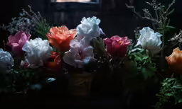 the flowers are all placed together in the vases