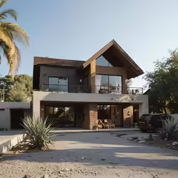 there is a large house and cars parked in front