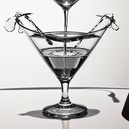 a glass with water in it on the table