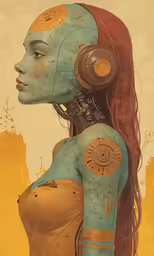 a woman with headphones and space shuttle gear