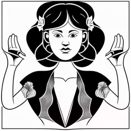 a lady with hands open to spell out the word,the woman is holding two hands, the girl has her head in her hand and is looking