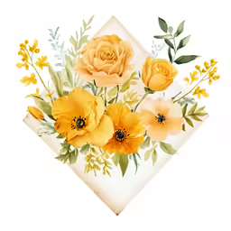 an image of yellow and white flowers in a square