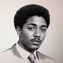 this drawing is of the actor and singer elvis costello