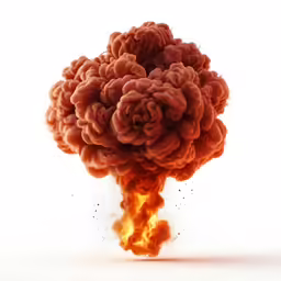 there is a very large flame coming out of the top of a large flower