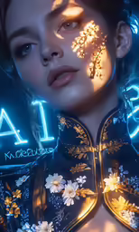 this model is lit with yellow light