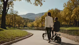 two people in suits are on their bikes