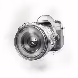 a camera that is in the middle of a drawing