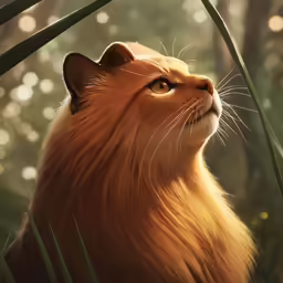 a close up of a cat staring off to the right